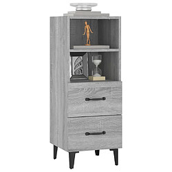 Avis vidaXL Buffet Sonoma gris 34,5x34x90 cm Bois d'ingénierie