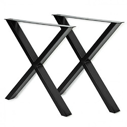 Idmarket MARKET Pieds de table X - Noir