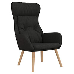 vidaXL Chaise de relaxation Noir Tissu