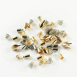 50 Pièces Multi Taille Et Formes Or / Argent Métal Perles Caps Capuchon Fin Cap Gland Cap Cone Pour La Fabrication De Bijoux Bracelet Artisanat BRICOLAGE Pendentif Boucles D'oreilles Constellations Composants pas cher