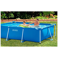 Piscine tubulaire rectangle metal frame junior intex 450 x 220 x 84 cm pas cher