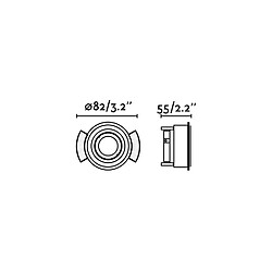 Faro Barcelona Downlight encastré rond inclinable blanc Trimless, GU10