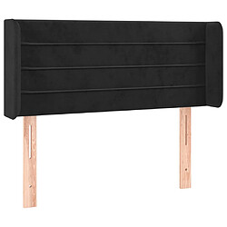 vidaXL Tête de lit avec oreilles Noir 83x16x78/88 cm Velours