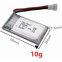 Acheter 2pcs Batterie Lipo Rechargeable 3.7v 380mAh pour Hubsan X4 H107c H107d H107L, Syma X11 X11C, HS170 Rc