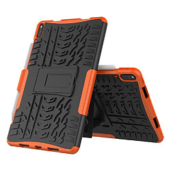 Coque en TPU style de pneu avec béquille orange pour votre Huawei MatePad Pro 10.8