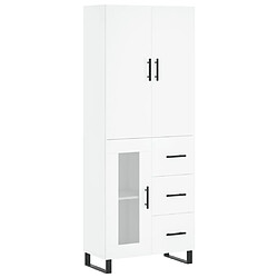 vidaXL Buffet haut Blanc 69,5x34x180 cm Bois d'ingénierie