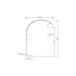 Avis Vente-Unique Grand lampadaire arc style art déco - Métal et marbre - H. 180 cm - Argenté - OMBRAGE