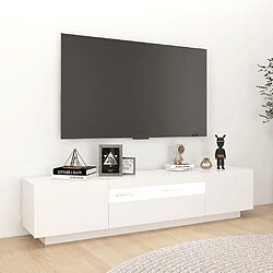 Acheter vidaXL Meuble TV avec lumières LED Blanc 180x35x40 cm