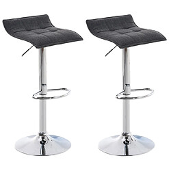 Non Lot de 2 tabourets de bar Madison tissu pas cher