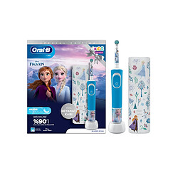 Brosse à dent électrique - KIDS-NEIGE-FROZEN - BRAUN Type de produit : BROSSE A DENTS ELECTRIQUE - Brosse a dents électrique - ORAL-B - Kids 1 manche La Reine Des Neiges - 1 brossette - 1 étui de voyage - 3 ans et +