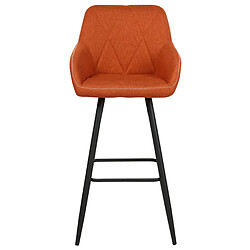 Acheter Beliani Tabouret de bar Set de 2 Tissu Orange DARIEN