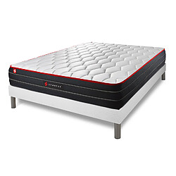 Somness Ensemble sommier + matelas BOOST ressorts ensachés et mémoire de forme 140x200