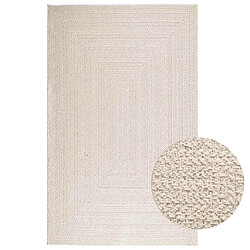 vidaXL Tapis ZIZUR crème 160x230 cm aspect de jute intérieur extérieur