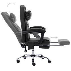 Helloshop26 Chaise fauteuil siège de bureau informatique étude de massage similicuir noir 02_0024018 pas cher