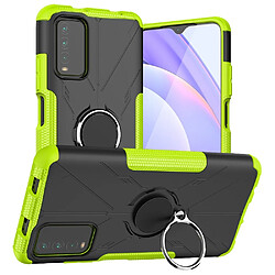 Coque en TPU anti-chute, anti-rayures avec béquille pour votre Xiaomi Poco M3/Redmi 9 Power/Note 9 4G (Qualcomm Snapdragon 662)/9T - vert