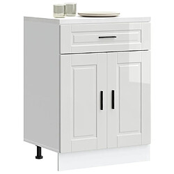 vidaXL Armoire de cuisine Porto blanc brillant bois ingénierie