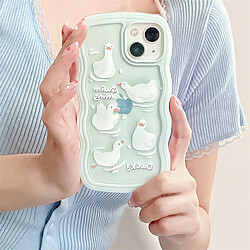 GUPBOO Étui pour iPhone13 mignon canard de natation dessin animé téléphone portable soft shell femmes