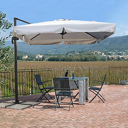 Elios Parasols Parasol de jardin est de 2.5 mètres carré bras en aluminium bar hôtel Paradise, Styles: avec volant