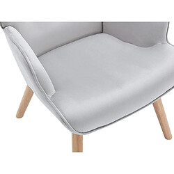 Acheter Vente-Unique Fauteuil en velours gris VATELY