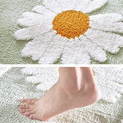 Universal 45x65cmmm Homepage Tapis de baignoire Tapis d'entrée de salle de bains antidérapant Souple Antidérapant Absorbant Créativité Tapis de porte Daisy Salon WC Décoration Tapis |(Vert)