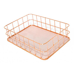 Acheter Support pour organisateur de corbeille de rangement en fil métallique pour salle de bains Kithen, or rose L