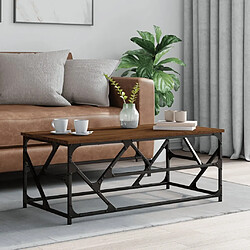 Maison Chic Table basse,Table Console Table d'appoint, Table pour salon Chêne marron 100x50x40 cm Bois d'ingénierie -MN46747