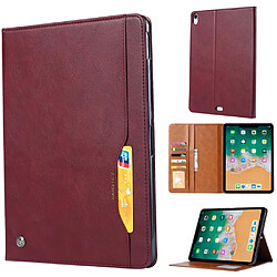 Etui en PU arrière rouge vin pour votre Apple iPad Pro 11-inch (2018)