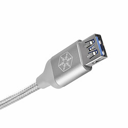 Acheter SilverStone SST-CPU05S-500 - Câble USB réversible, Câble type-C vers type-A extrêmement durable en nylon tressé, Chargement ultra rapide et synchronisation de données, 0.5 mètres, argent