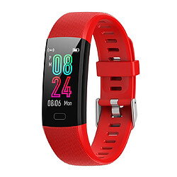 Wewoo Bracelet connecté Y10 0,96 pouces TFT écran couleur IP67 Smart étancherappel de soutien / surveillance de la fréquence cardiaque / de la pression artérielle / du sommeil / Oxymètre rouge