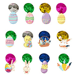 Pâques Swirls Bunny Rabbit Egg Hunt Party Plafond