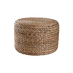 Aubry Gaspard Pouf rond en jacinthe.