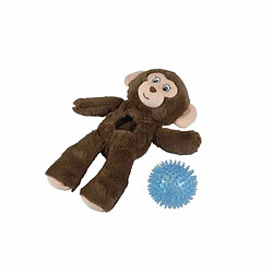 Paris Prix Jouet pour Chien Sonore Filou le Singe 27cm Marron