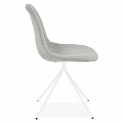 Avis Paris Prix Chaise Design en Tissu Monica 84cm Gris & Blanc