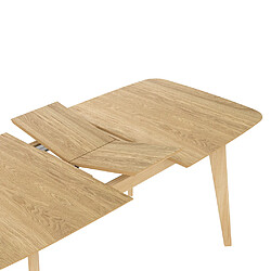 Avis Rendez Vous Deco Table rectangulaire Oman 4/6 personnes extensible en bois clair 150/180 cm