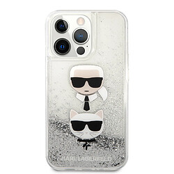 Avis Karl Lagerfeld KLHCP13LKICGLS Coque de protection pour iPhone 13 Pro / 13 6,1' Argent liquide Karl&Choupette Head