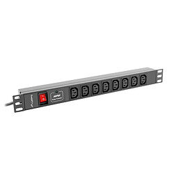 Rallonge 19'' 8 Tomas Schuko avec Interrupteur On/Off Lanberg PDU-08I-0200-C20-BK (2 m)