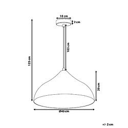 Avis Beliani Lampe suspension ISKAR Métal Argenté