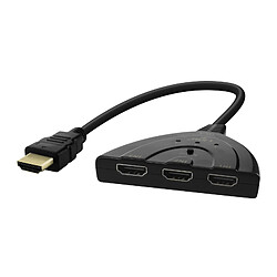 Splitter HDMI vers 3 HDMI Compatible 4K Full HD 1080 Boutons de commande LinQ