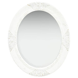 vidaXL Miroir mural style baroque 50x60 cm Blanc