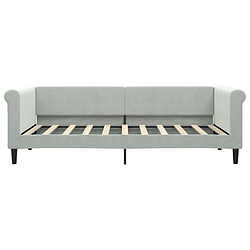 Acheter Maison Chic Lit de jour avec matelas, Lit de repos Lit d'invité pour Salon Chambre,Canapé-lit gris clair 90x190 cm velours -MN37608