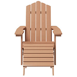 Avis vidaXL Chaises de jardin Adirondack repose-pied et table PEHD Marron