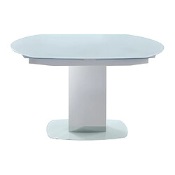 Acheter Vente-Unique Table à manger extensible TALICIA - Verre trempé & métal - 6 à 8 personnes - Coloris Blanc