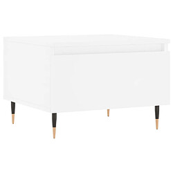 vidaXL Table basse blanc 50x46x35 cm bois d'ingénierie