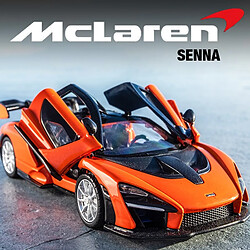 Universal 1/32 Moulé sous pression McLaren Senna Coupé modèle jouet alliage simulation son et lumière Retour au véhicule jouet de marque Super(Rouge)