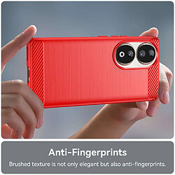 Acheter Htdmobiles Coque pour Huawei Honor 90 5G - housse etui silicone gel carbone + verre trempe - ROUGE