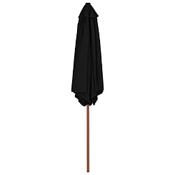 Avis ComfortXL Parasol D'extérieur Avec Mât En Bois Noir 270 Cm