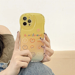 GUPBOO Étui pour iPhone13 Coque de téléphone simple Smiley coeur dégradé antichoc