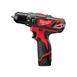 Perceusevisseuse sansfil Milwaukee M12 BDD202C 12 V 2 batteries 2 Ah chargeur coffret