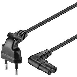 GOOBAY CEE 7/16/IEC 60320 C7, 1 m 1m CEE7/16 Coupleur C7 Noir câble électrique - Cables électriques (1 m, 1 m, Mâle/Femelle, CEE7/16, Coupleur C7, 250, Noir)