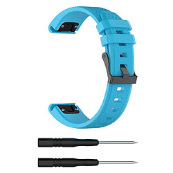 Bracelet en silicone bleu clair pour votre Garmin Fenix 5/Fenix 5 Plus/Forerunner 935/Approach S60